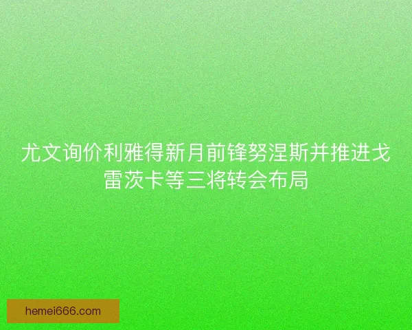 尤文询价利雅得新月前锋努涅斯并推进戈雷茨卡等三将转会布局 尤文询价利雅得新月前锋努涅斯并推进戈雷茨卡等三将转会布局